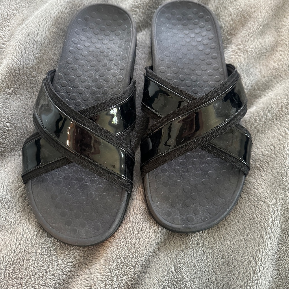 Black Slide Sandals Vionic